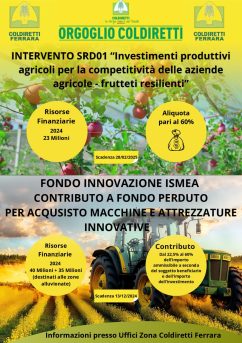 BANDI FRUTTETI RESISTENTI E FONDO ISMEA MACCHINE INNOVATIVE